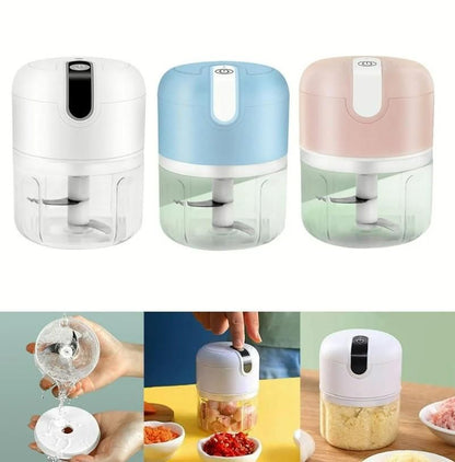 Mini Electric Meat/Garlic Chopper Portable Food Processor