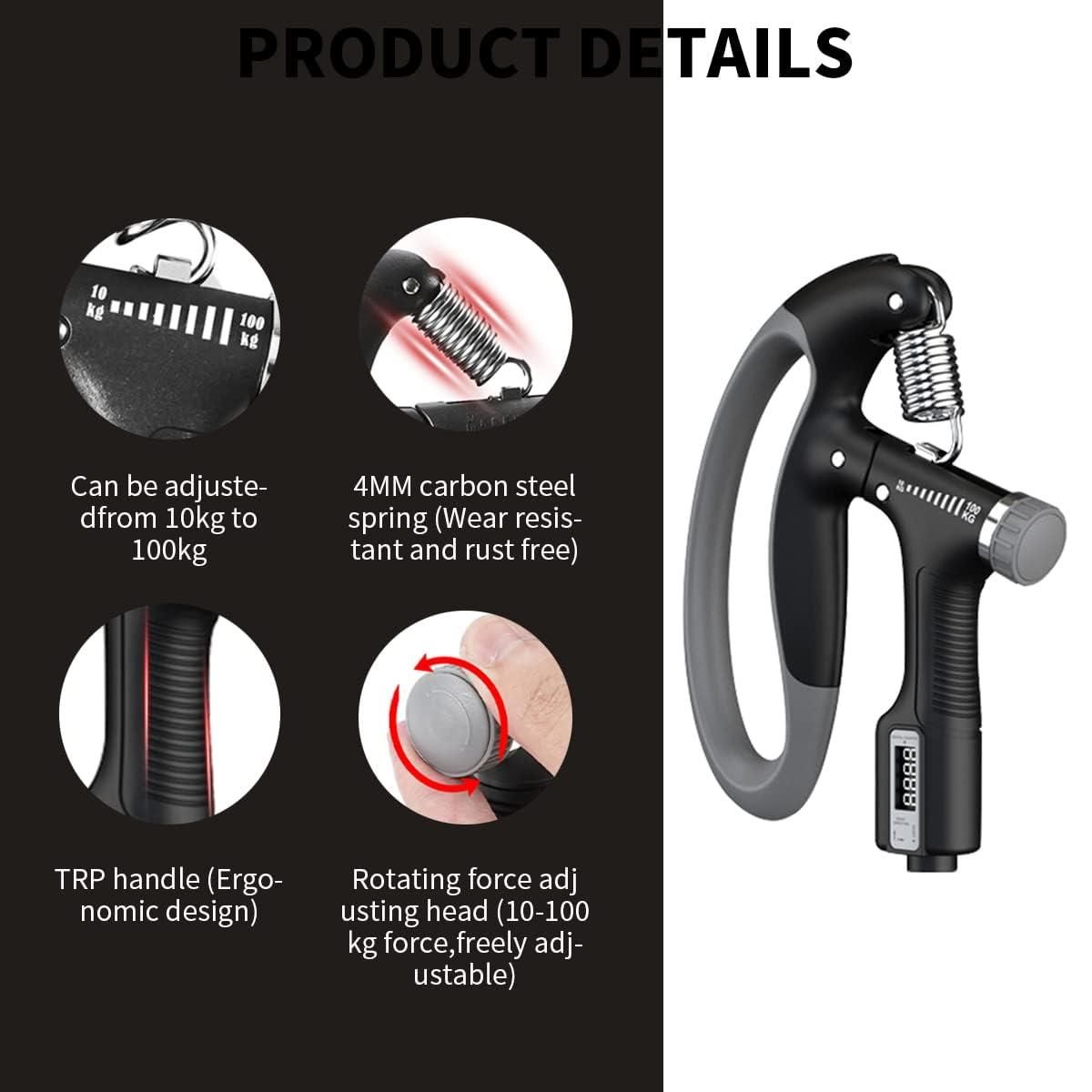 Adjustable Counting Hand Exercise Grip